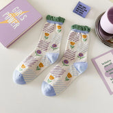 Original New Arrivals Purple Female Cotton Socks - Lunova-Roma