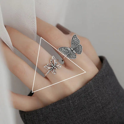 Simple Stacking Combination Ring Female 925 Sterling Silver - Lunova-Roma