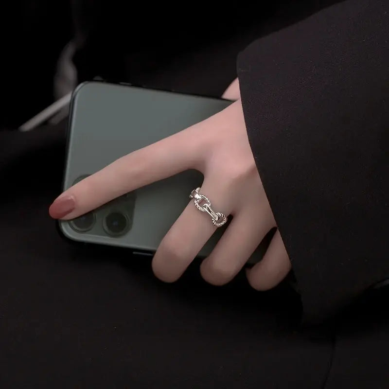 Simple Stacking Combination Ring Female 925 Sterling Silver - Lunova-Roma