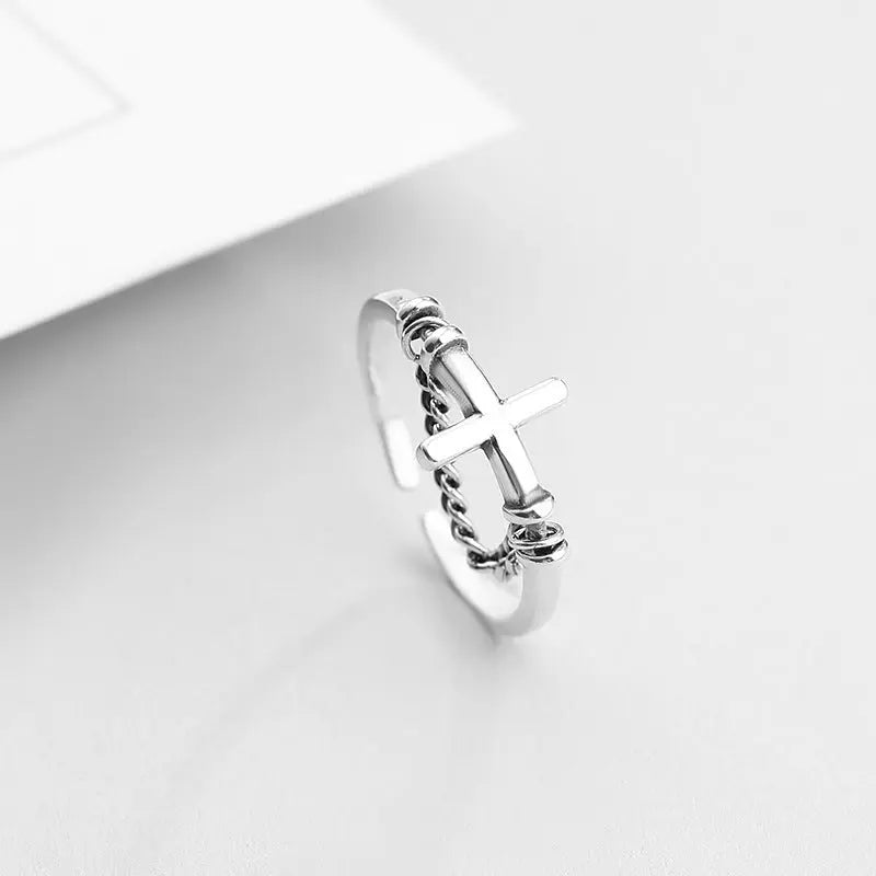Simple Stacking Combination Ring Female 925 Sterling Silver - Lunova-Roma