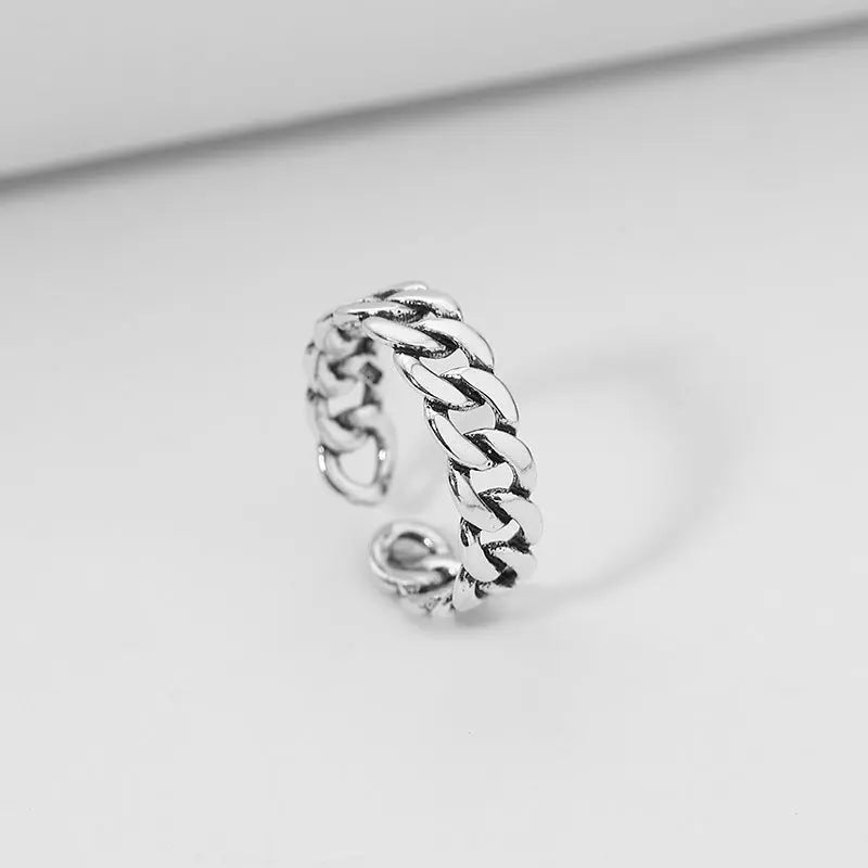 Simple Stacking Combination Ring Female 925 Sterling Silver - Lunova-Roma