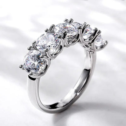 New Fashion Round Diamond Ring Zircon Ring - Lunova-Roma