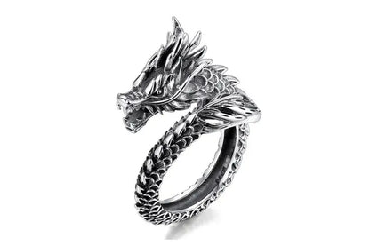 Personalized Retro Domineering Dragon Ring Ring - Lunova-Roma