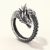 Personalized Retro Domineering Dragon Ring Ring - Lunova-Roma