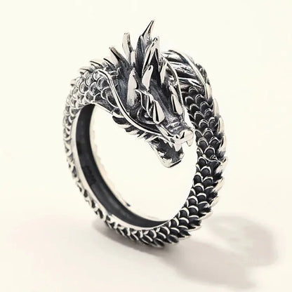 Personalized Retro Domineering Dragon Ring Ring - Lunova-Roma