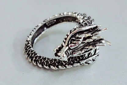 Personalized Retro Domineering Dragon Ring Ring - Lunova-Roma