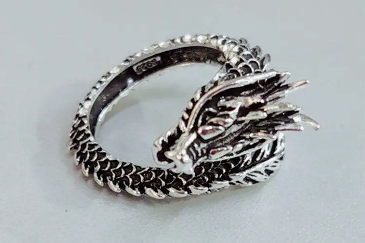 Personalized Retro Domineering Dragon Ring Ring - Lunova-Roma