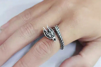 Personalized Retro Domineering Dragon Ring Ring - Lunova-Roma