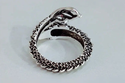 Personalized Retro Domineering Dragon Ring Ring - Lunova-Roma