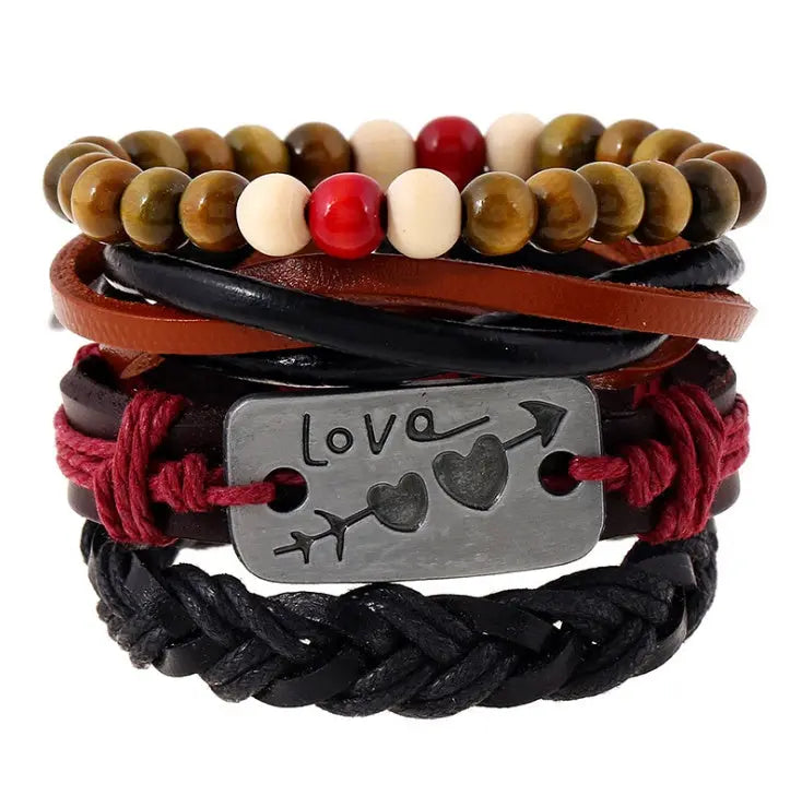 Fashion Beaded Leather Bracelets And Bracelets - Lunova-Roma