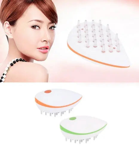 Belleza De Mano Cepillo Peine Del Pelo Del Cuero Cabelludo Jefe Masajeador Vibrador - Lunova-Roma