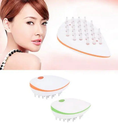 Belleza De Mano Cepillo Peine Del Pelo Del Cuero Cabelludo Jefe Masajeador Vibrador - Lunova-Roma