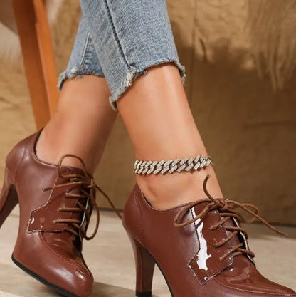 Womens Deep-V-cut Pointed-toe High-heeled Bootsversatile And Easy To Style Lunova-roma