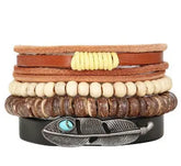 Fashion Beaded Leather Bracelets And Bracelets - Lunova-Roma
