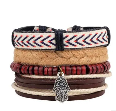 Fashion Beaded Leather Bracelets And Bracelets - Lunova-Roma