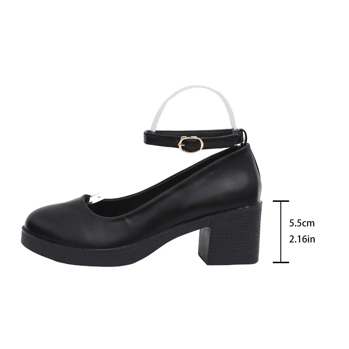 Womens Roundtoe Lowcut Chunkyheel Shoes Lunova-roma