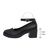 Womens Roundtoe Lowcut Chunkyheel Shoes Lunova-roma