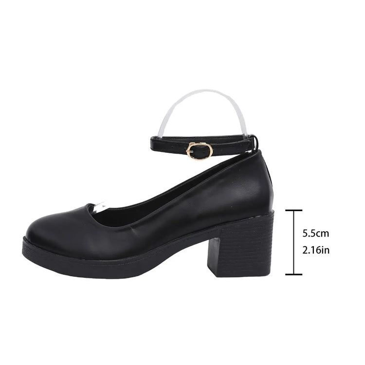 Womens Roundtoe Lowcut Chunkyheel Shoes Lunova-roma