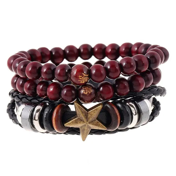 Fashion Beaded Leather Bracelets And Bracelets - Lunova-Roma