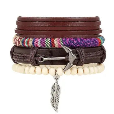 Fashion Beaded Leather Bracelets And Bracelets - Lunova-Roma