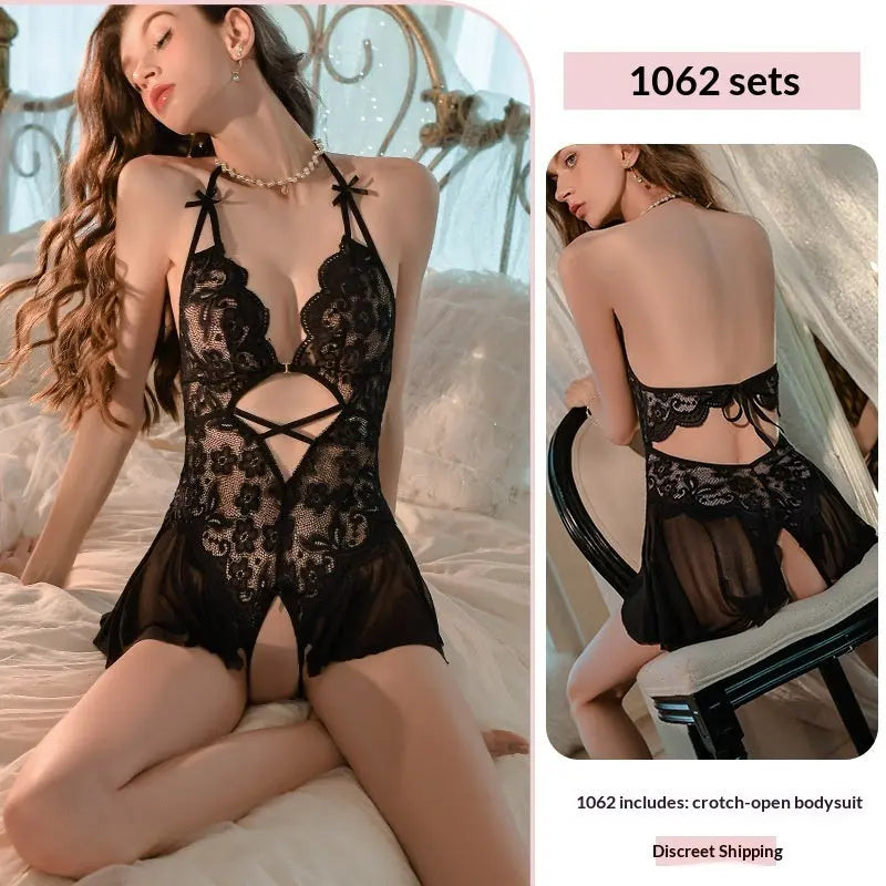 Lace Halter-Neck Seductive Bodysuit Lunova-roma