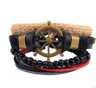 Fashion Beaded Leather Bracelets And Bracelets - Lunova-Roma