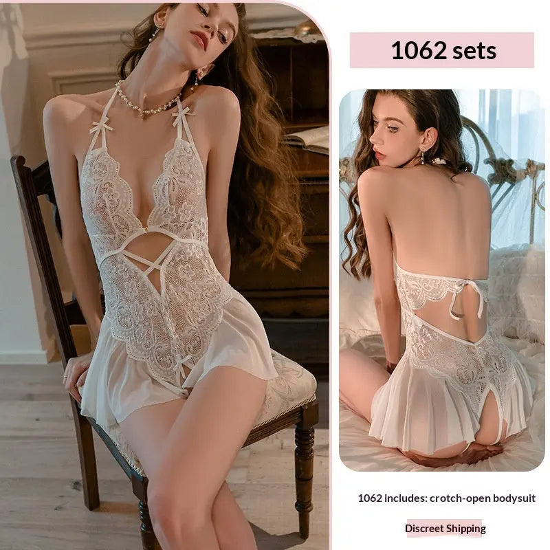 Lace Halter-Neck Seductive Bodysuit Lunova-roma