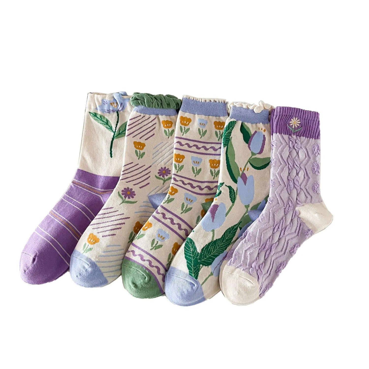 Original New Arrivals Purple Female Cotton Socks - Lunova-Roma