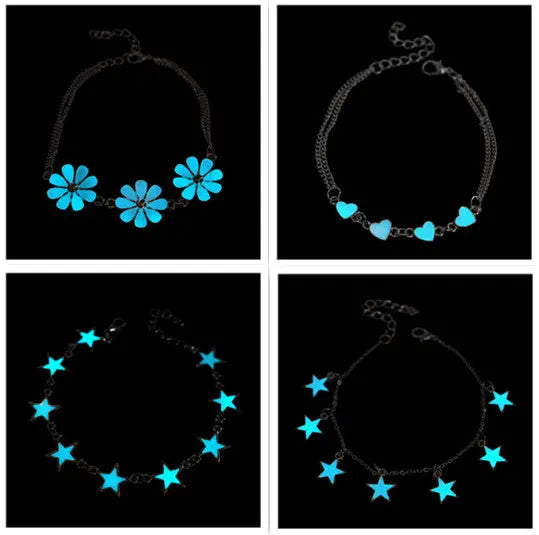 Real night glow bracelets Stars peach blossoms luminous bracelets bracelets - Lunova-Roma