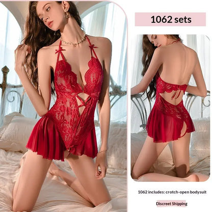 Lace Halter-Neck Seductive Bodysuit Lunova-roma