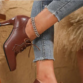 Womens Deep-V-cut Pointed-toe High-heeled Bootsversatile And Easy To Style Lunova-roma