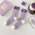 Original New Arrivals Purple Female Cotton Socks - Lunova-Roma
